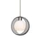 Besa Lighting Mana Pendant, Smoke, Satin Nickel Finish, 1x60W Incandescent 1TT-MANASM-SN - alternate 1